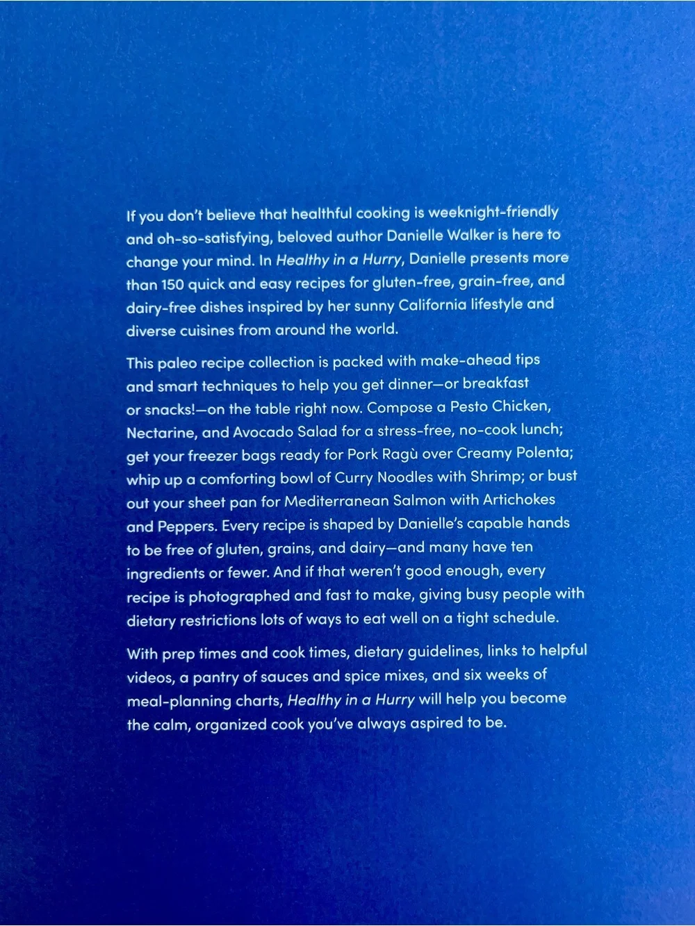 Danielle Walker’s Healthy in a Hurry - Blue Hardcover Cookbook